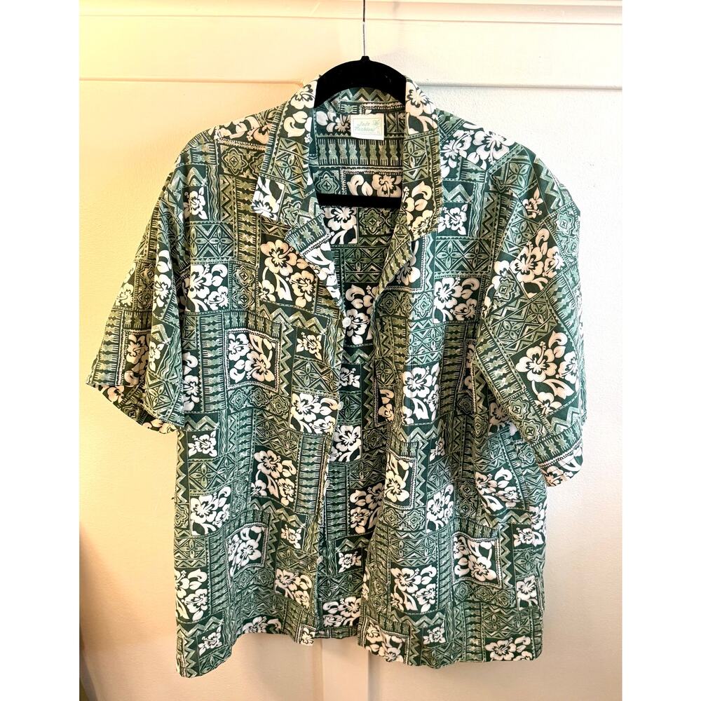 Vintage Green Made in Hawaii, Hawaiian Shirt   Cotton